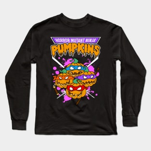 Horror Mutant Ninja Pumpkins Long Sleeve T-Shirt